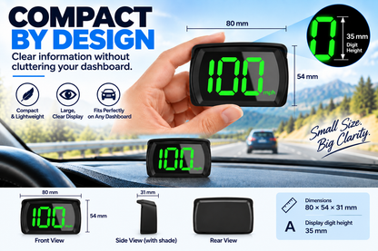 HEYCE ClearView Car GPS HUD Speedometer MPH Head Up Display Large Digital Screen