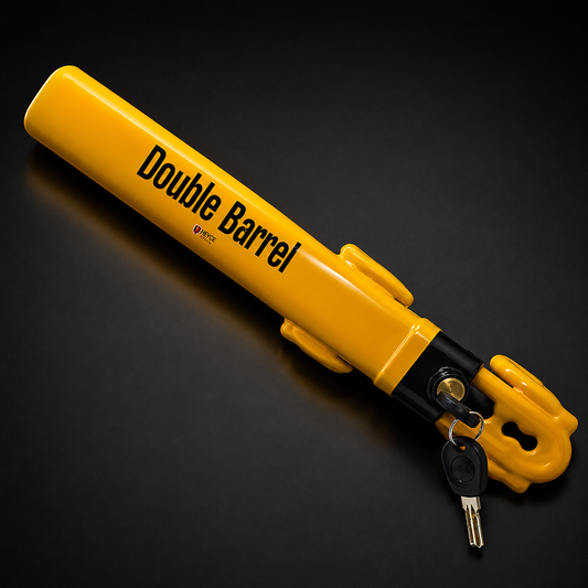 HEYCE Double Barrel Twin Bar Steering Wheel Lock – Heavy-Duty Anti-Theft Car Security