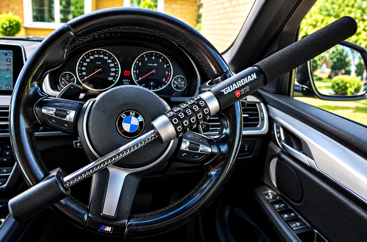 Guardian Steering Wheel Lock 5-Digit Keyless Combination Heavy Duty Car Van Anti-Theft