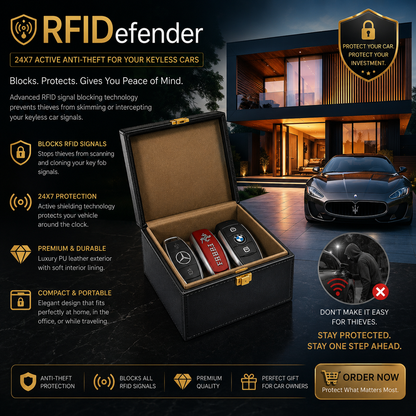 RFIDefender Faraday Box, Keyless Car Key Fob Safe Protector Box, RFID Signal Blocker Car Anti-Theft