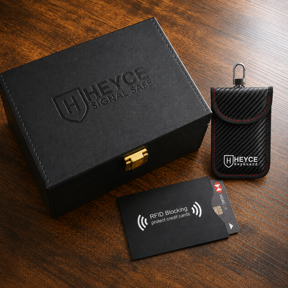 SignalSafe Signal blocking Faraday Box and Pouch in a Pack, Keyless Entry Car Key Safe Protector