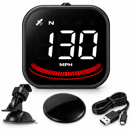 VisionX Car Head-Up Display, Smart Speedometer, MPH HUD with suction cup, overspeed fatigue alarm