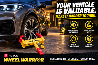 Wheel Clamp Lock Wheel Warrior - Heavy Duty Universal Anti-Theft Locking for Car