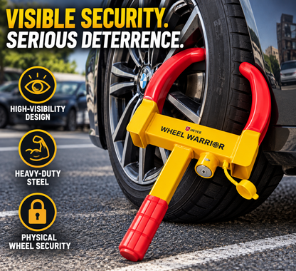 Wheel Clamp Lock Wheel Warrior - Heavy Duty Universal Anti-Theft Locking for Car