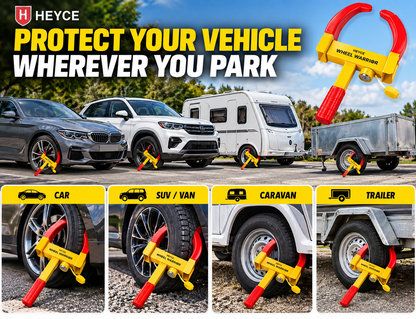 Wheel Clamp Lock Wheel Warrior - Heavy Duty Universal Anti-Theft Locking for Car